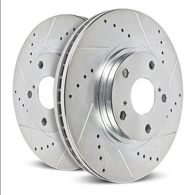 Power Stop Evolution Drilled & Slotted Rear Rotors For 2019-24 Subaru Forester - Pair - JBR1788XPR