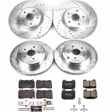 Power Stop Z23 Evolution Sport Front & Rear Brake Kit For 2008-17 Subaru WRX STI - K4490