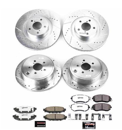 Power Stop Z26 Street Warrior Front & Rear Brake Kit For 2011-14 WRX, 11-13 Forester