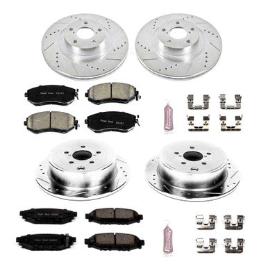 Power Stop Z23 Evolution Sport Front & Rear Brake Kit For 2011-14 Subaru WRX, 11-13 Forester - K6083