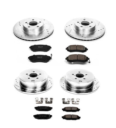 Power Stop Front & Rear Z23 Evolution Sport Brake Kit For 2008-10 Subaru Impreza - K6110
