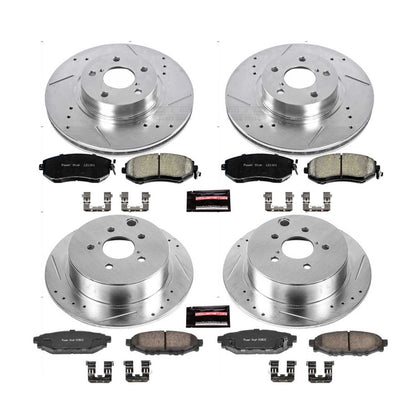 Power Stop Front & Rear Z23 Evolution Sport Brake Kit For 2012-16 Subaru Impreza  - Layout