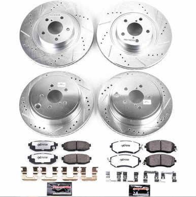 Power Stop Z26 Street Warrior  Front & Rear Brake Kit For 2013-23 Subaru BRZ, 13-16 Scion FR-S - K6164-26