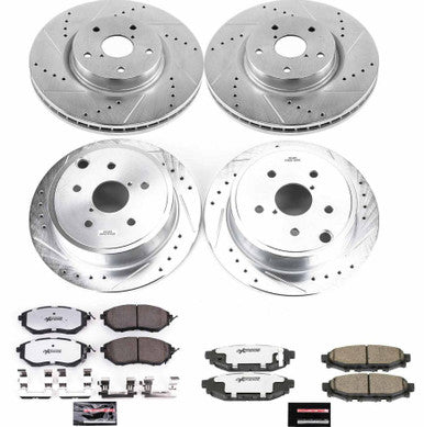 Power Stop Z26 Street Warrior Front & Rear Brake Kit For 2015-21 Subaru WRX - K6932-26