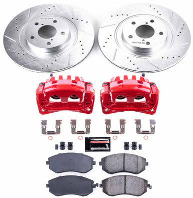 Power Stop Z23 Evolution Sport Front Brake Kit w/Calipers For 2008-10 Subaru WRX, 06-12 Legacy. 09-10 Forester - KC3038A