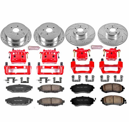 Power Stop Front & Rear Z23 Evolution Sport Brake Kit w/Calipers