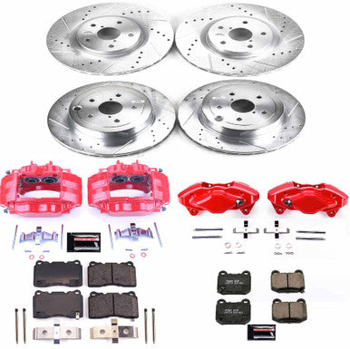 Power Stop Z23 Evolution Sport Front & Rear Brake Kit w/Calipers For 2008-17 Subaru WRX STI - KC4490