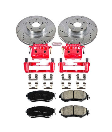 Power Stop Z23 Evolution Sport Front Brake Kit w/Calipers For 2011-14 Subaru WRX, 11-18 Forester - KC6082
