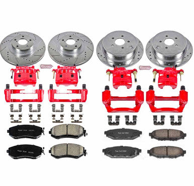 Power Stop Z23 Evolution Sport Front & Rear Brake Kit w/Calipers For 2011-14 Subaru WRX - KC6083