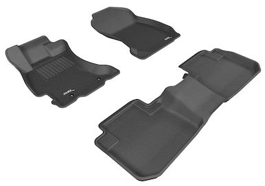 3D MAXpider Kagu Complete Floor Mat Set For 2014-18 Subaru Forester  - Black - L1SB00901509