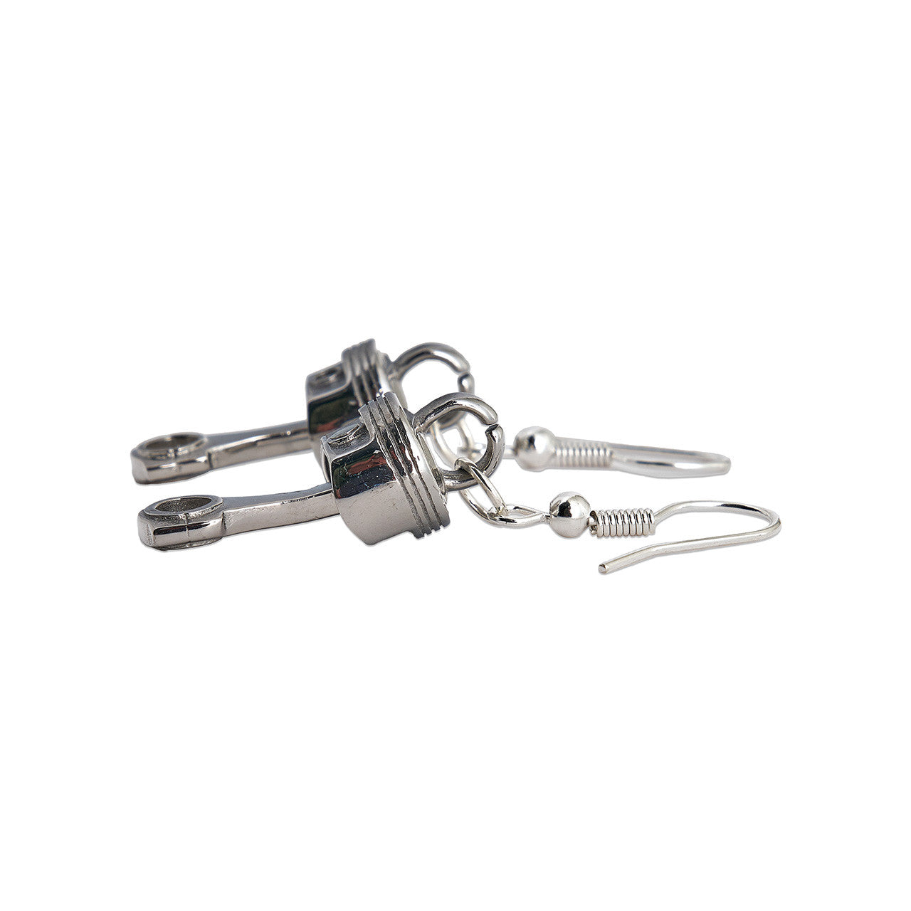 Garage Girls Jewelry Piston Earrings - Close-up