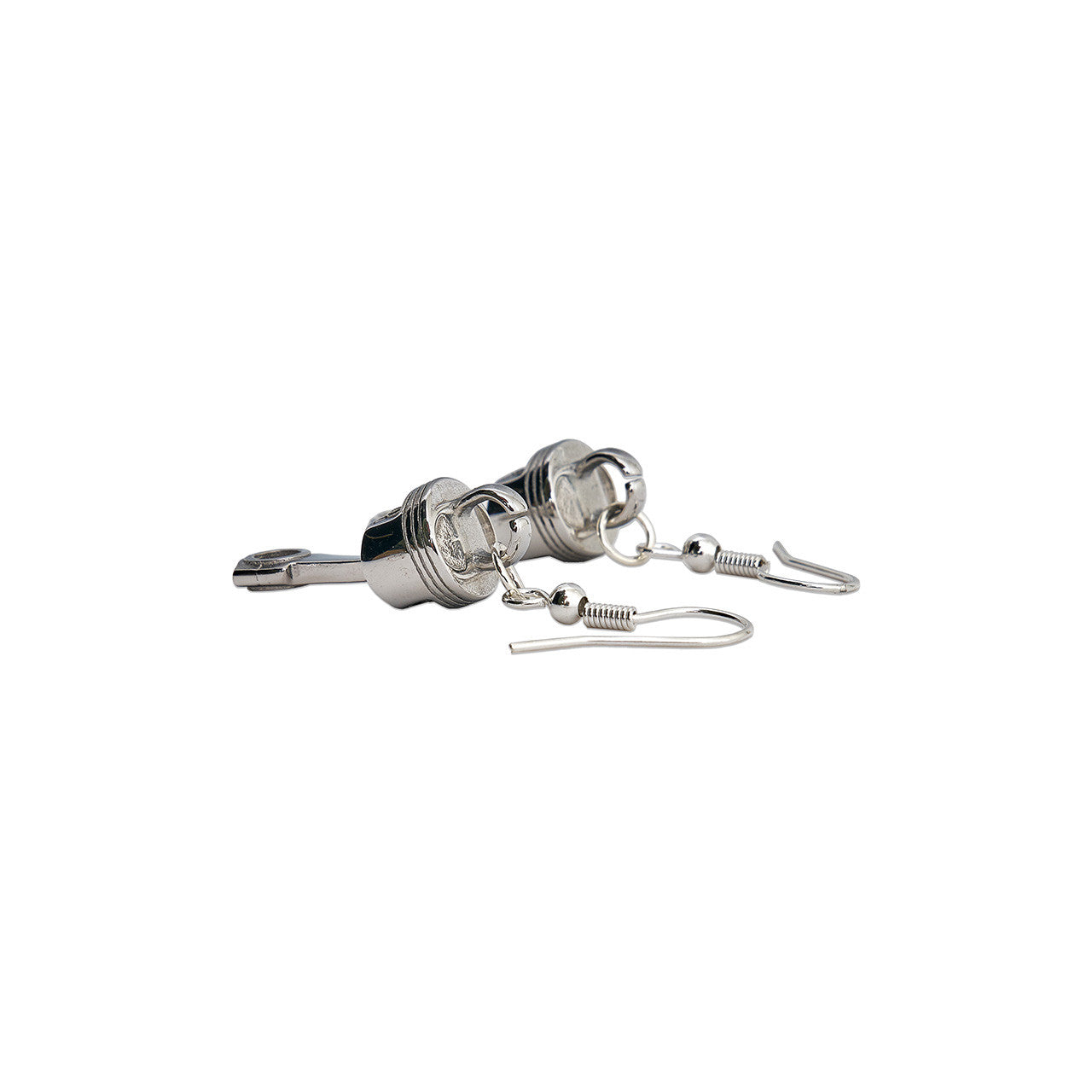 Garage Girls Jewelry Piston Earrings - Close-up 2