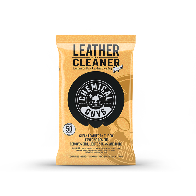 Chemical Guys Leather Cleaner Wipes - 50ct