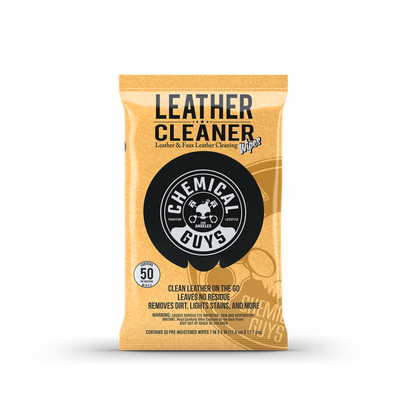 Chemical Guys Leather Cleaner Wipes - 50ct