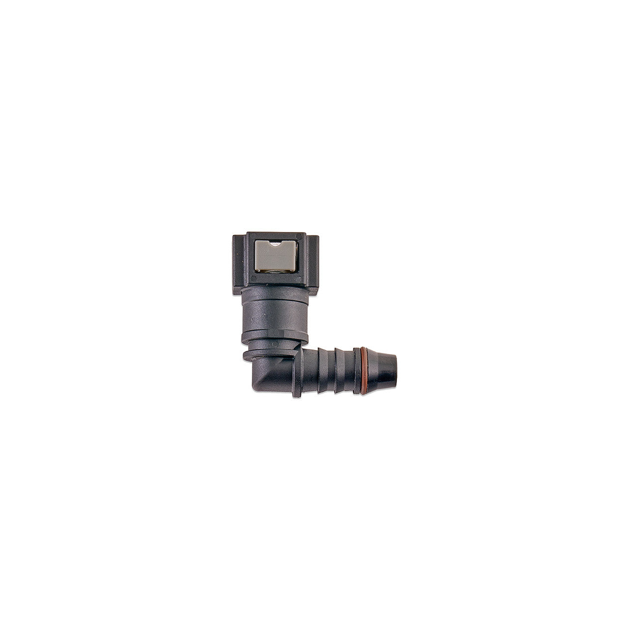 IAG 5/16" SAE Quick Connect Female to 8mm Hose Barb Right Angled (90 degrees) - Angle 1