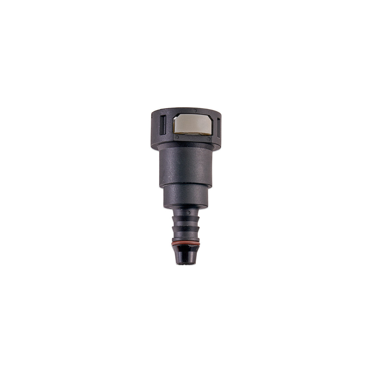 IAG 1/2" SAE Quick Connect Female to 3/8" Hose Barb Straight (180 / 0 degrees) - Angle 1