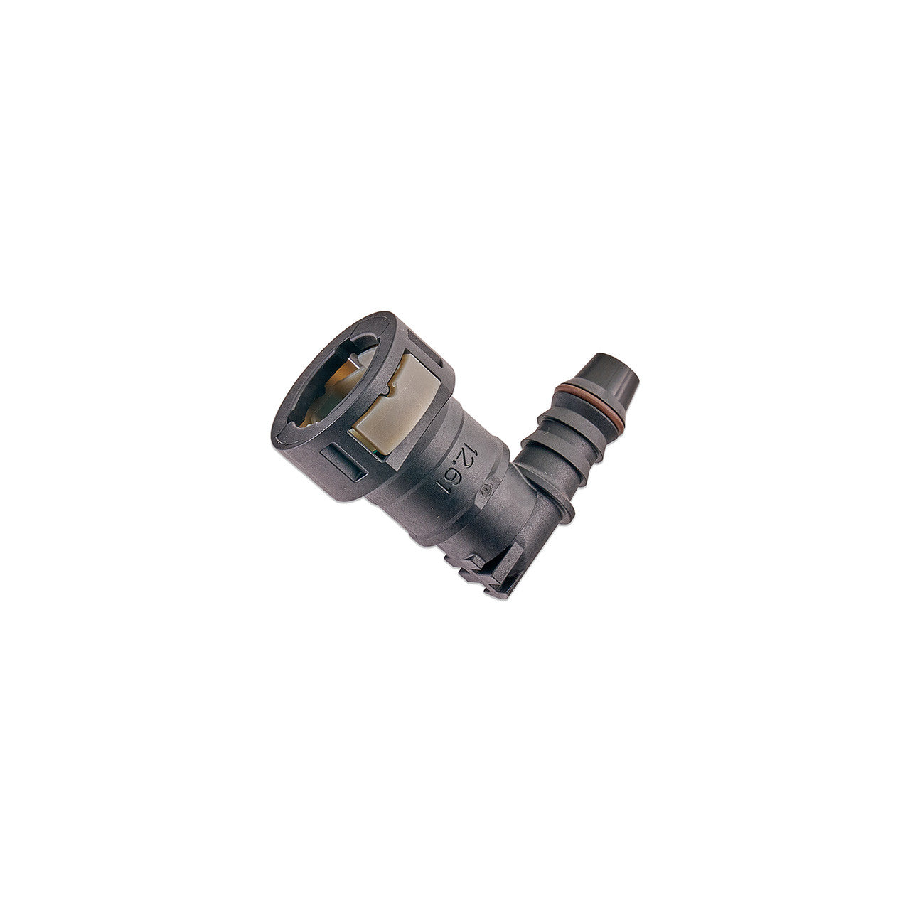 IAG 1/2" SAE Quick Connect Female to 11mm Hose Barb Right Angled (90 degrees) - Angle 4