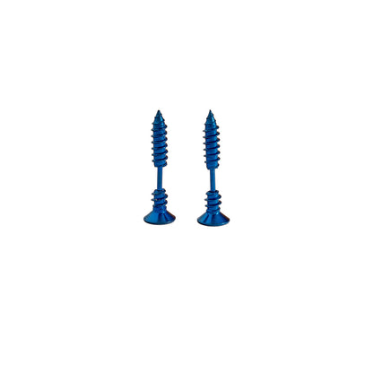 Garage Girls Jewelry Screw Earrings - Blue 1