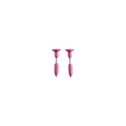Garage Girls Jewelry Screw Earrings - Pink 2