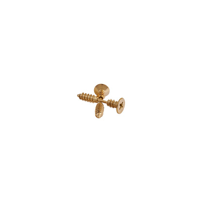 Garage Girls Jewelry Screw Earrings - Gold 2