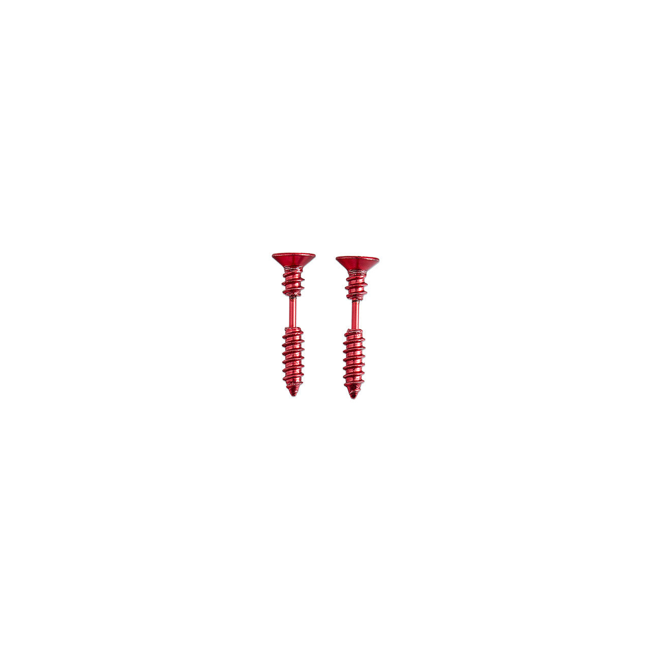 Garage Girls Jewelry Screw Earrings - Red 2