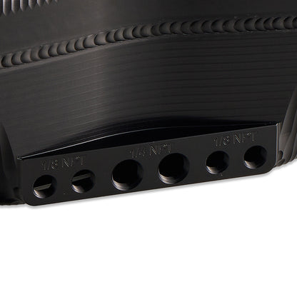 Corsa Veloce "Competizione" Forward Facing Billet Intake Manifold for OE 64mm T-Body - Black Finish - Port Close-up