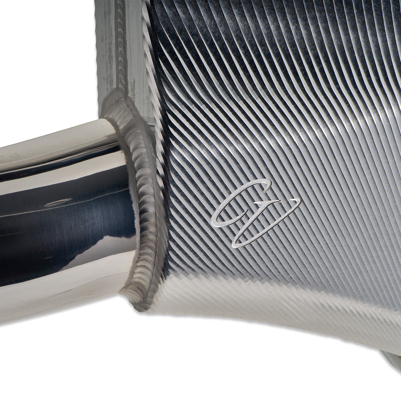 Corsa Veloce "Competizione" Forward Facing Billet Intake Manifold for OE 64mm T-Body - Silver Finish - Engraving