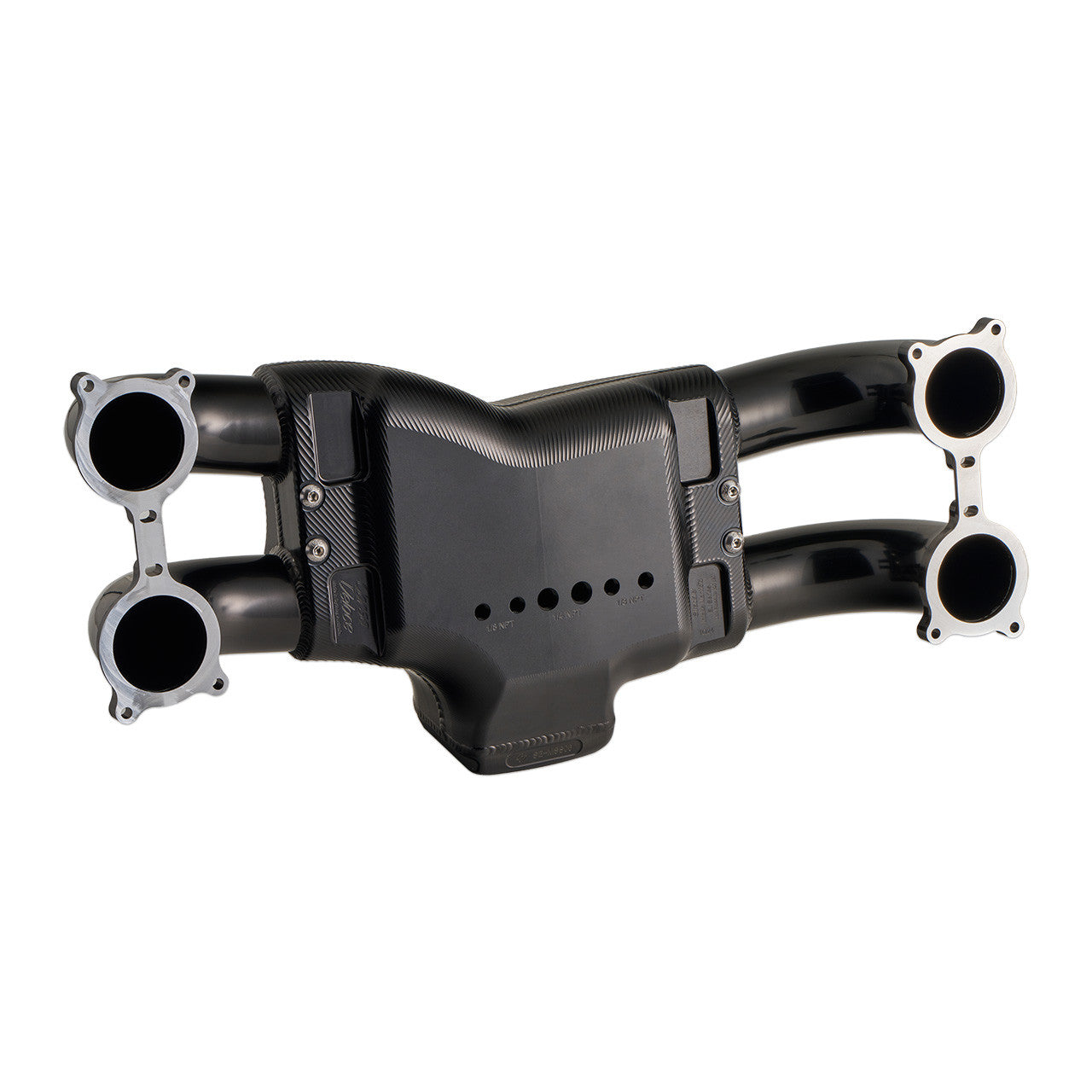 Corsa Veloce "Stradale" Subaru EJ Billet Intake Manifold - Black Finish - Angle 1