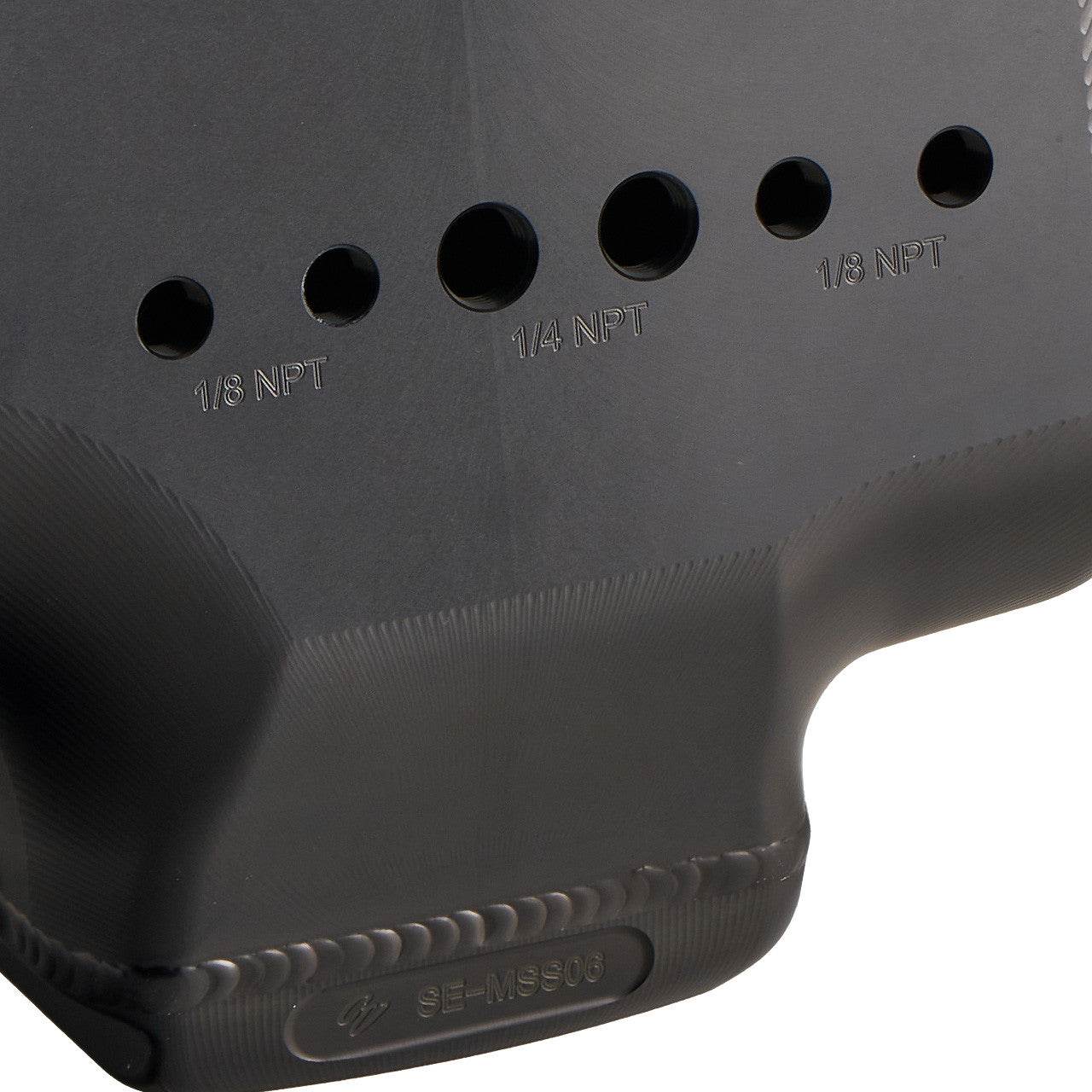Corsa Veloce "Stradale" Subaru EJ Billet Intake Manifold - Black Finish - Ports Close-up