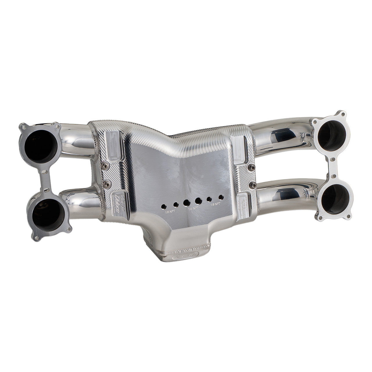 Corsa Veloce "Stradale" Subaru EJ Billet Intake Manifold - Silver Finish - Angle 1