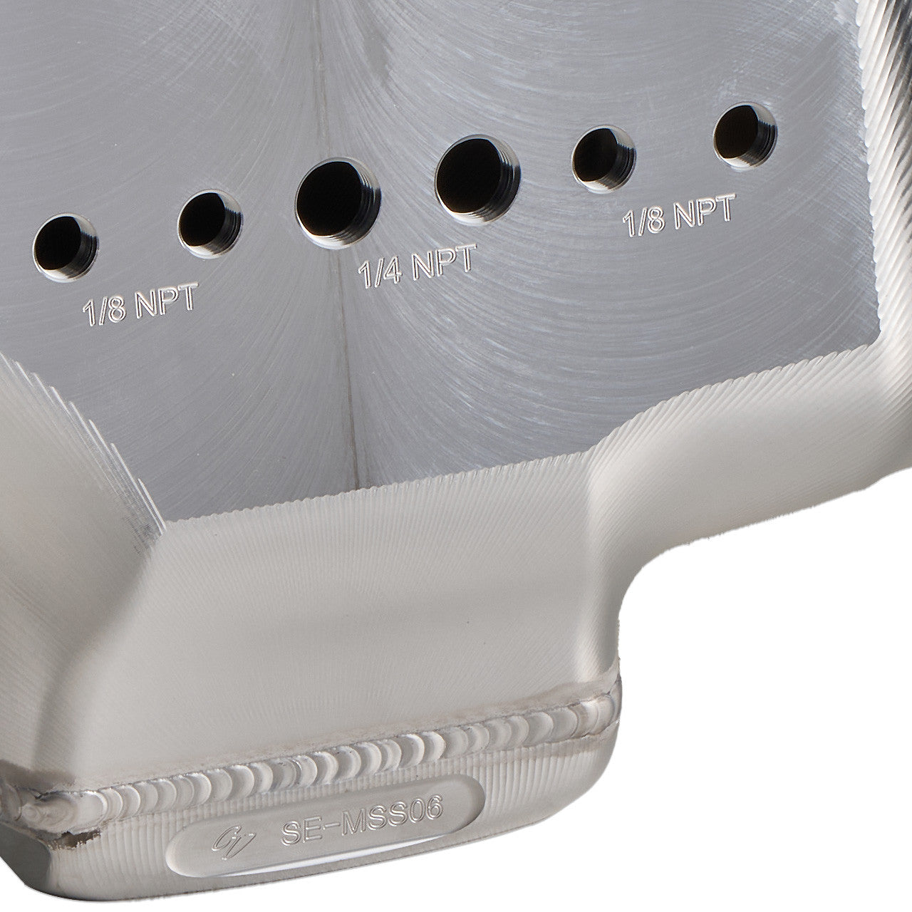 Corsa Veloce "Stradale" Subaru EJ Billet Intake Manifold - Silver Finish - Ports Close-up