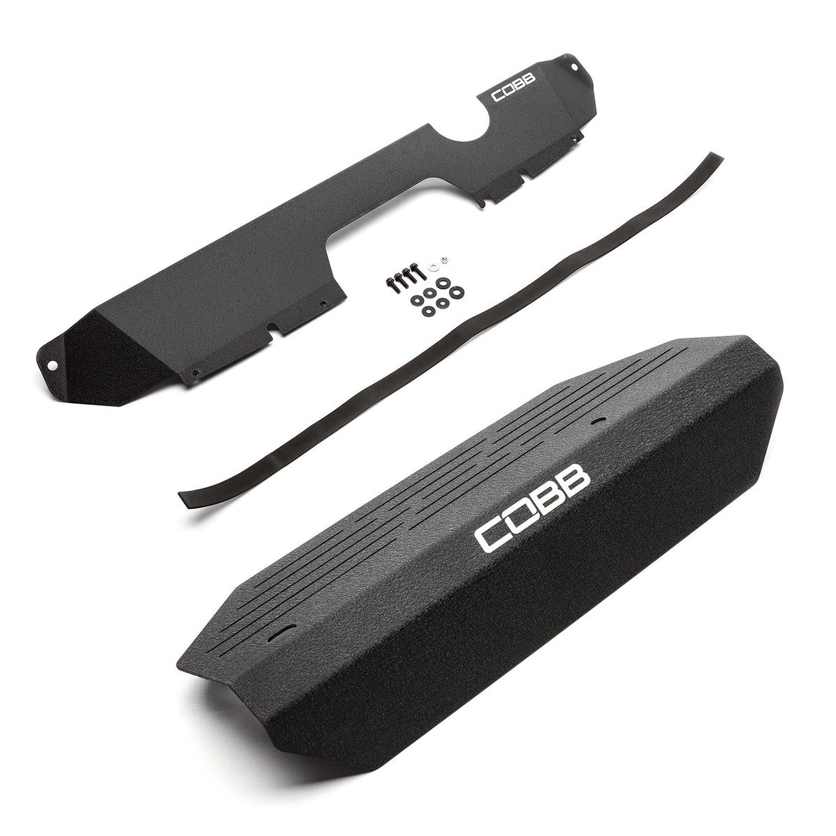 COBB Radiator Shroud + Alternator Cover Package For 2015-21 Subaru STI - Wrinkle Black