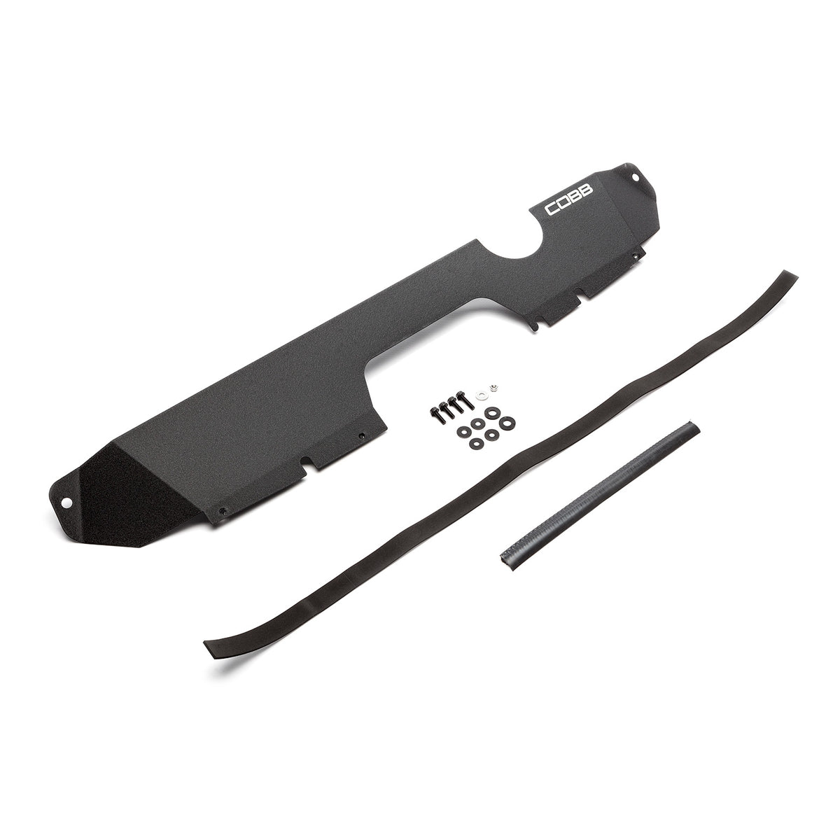 COBB Radiator Shroud + Alternator Cover Package For 2015-21 Subaru STI - Wrinkle Black - Radiator Shroud