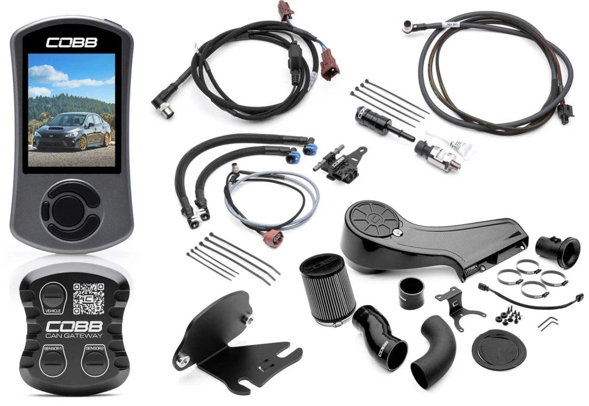 COBB Stage 1+ CAN Flex Fuel Redline Carbon Fiber Power Package For 2018-21 Subaru WRX