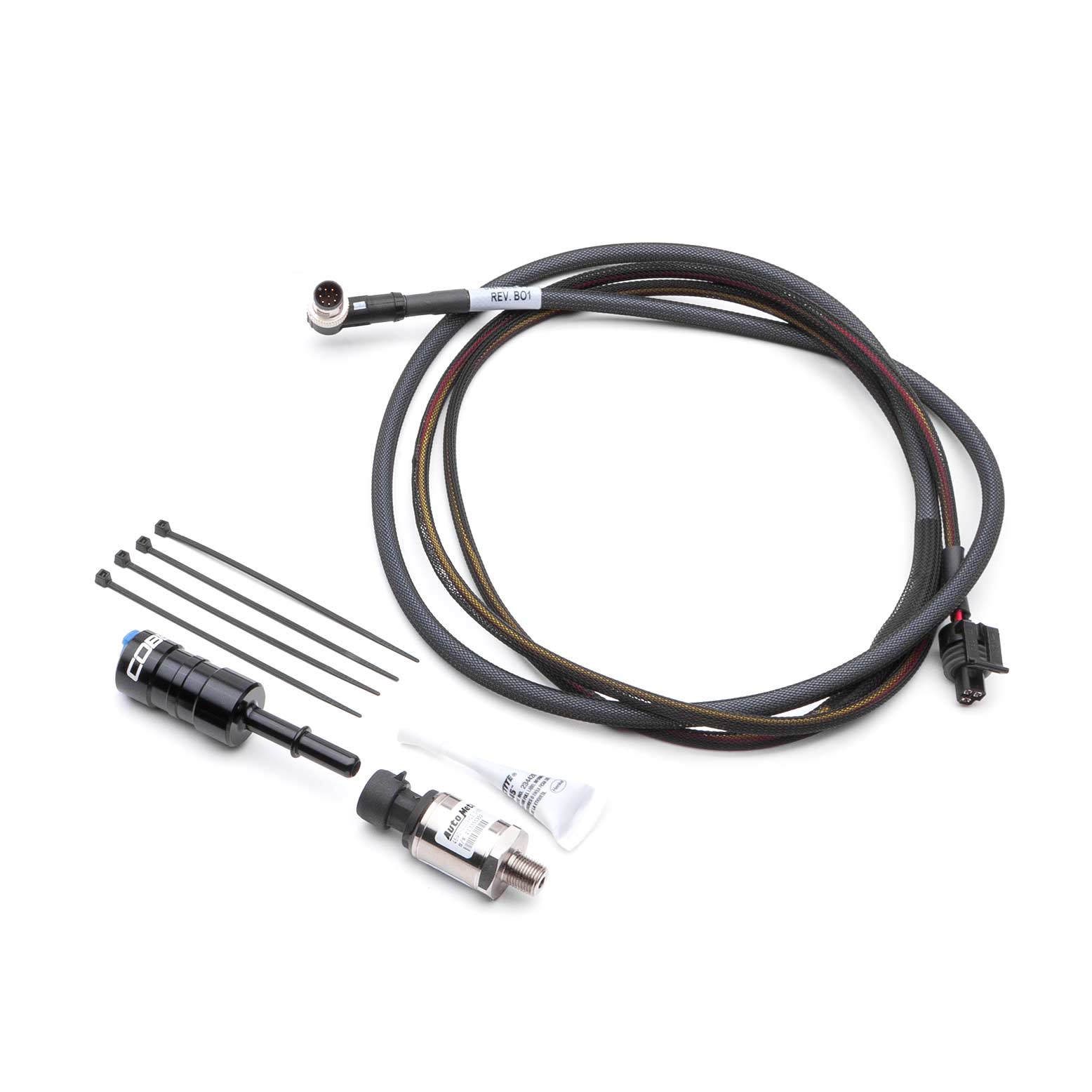 COBB NexGen Stage 2 + CAN Flex Fuel Redline Carbon Fiber Power Package For 2018-21 Subaru WRX - Black - CAN Fuel Pressure Sensor Kit