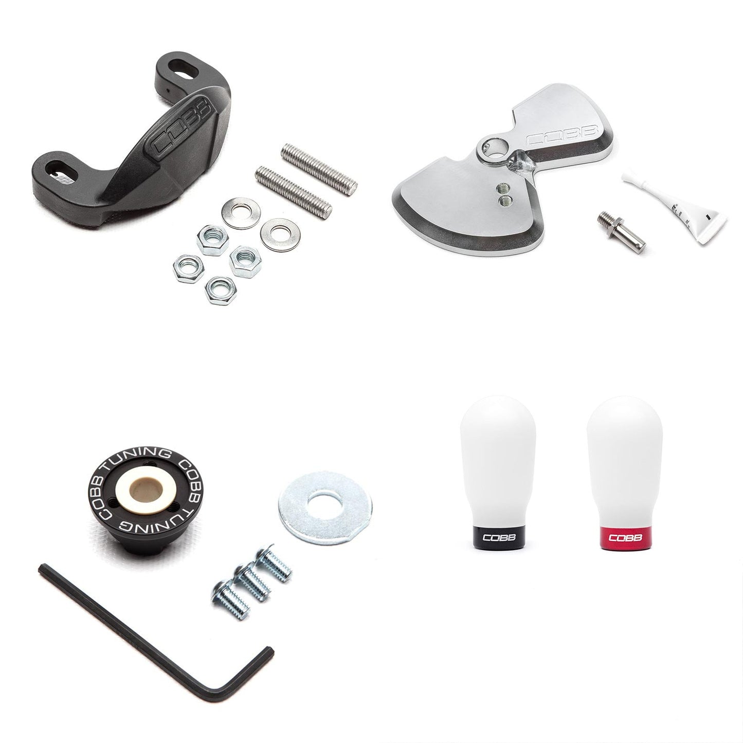COBB Stage 1+ Drivetrain Package w/ White Tall Weighted Shift Knob For 2015+ Subaru WRX