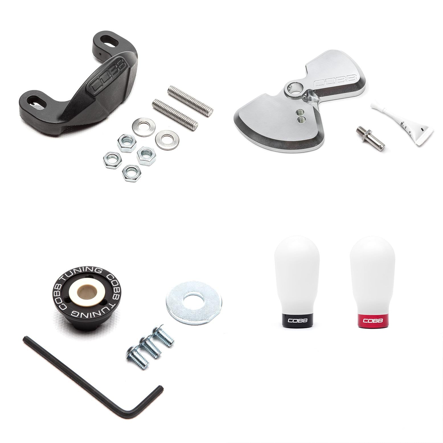 COBB Stage 1+ Drivetrain Package w/ White Tall Weighted Shift Knob For 2015+ Subaru WRX