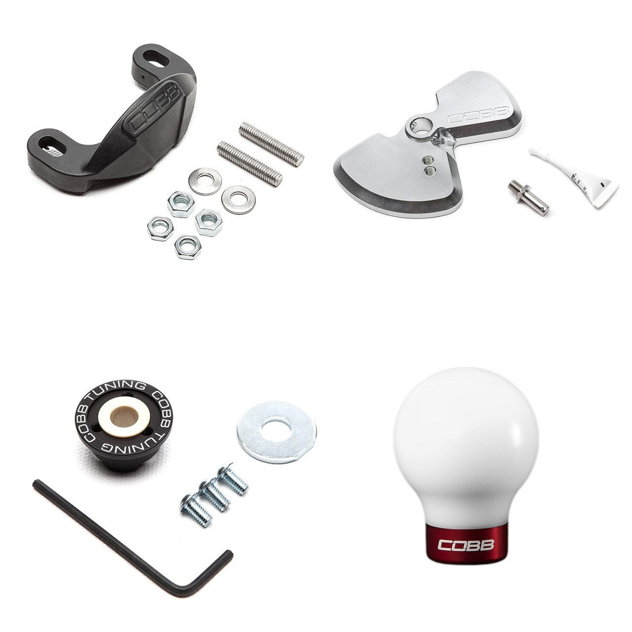 COBB Stage 1+ Drivetrain Package w/ White w/Red 6spd Shift Knob For 2015+ Subaru WRX