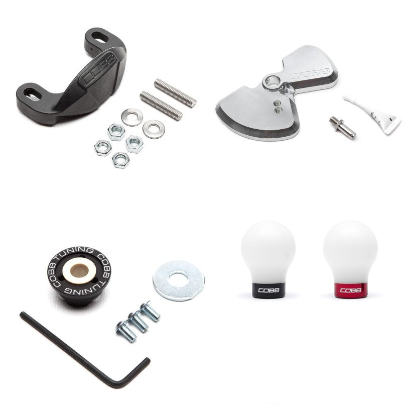 COBB Stage 1+ Drivetrain Package w/ WEIGHTED COBB KNOB For 2015+ Subaru WRX - White