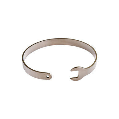 Garage Girls Jewelry Wrench Bangle Bracelet (Silver)
