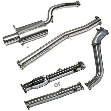 Turbo XS Catted Standard Muffler Turboback Exhaust For 02-07 WRX/STI - WS02-TBE