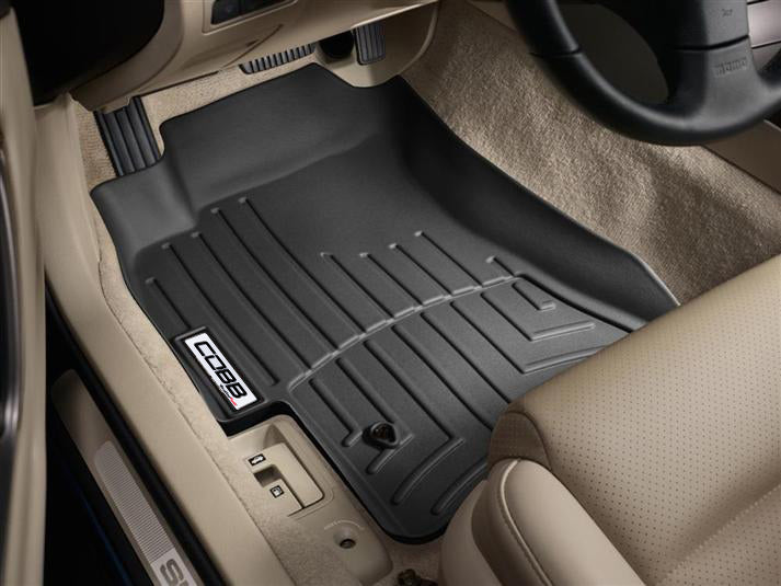 COBB Front FloorLiner by WeatherTech - Black For 2005-09 Subaru Legacy GT/OBXT - Installed