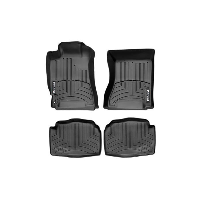COBB Front and Rear FloorLiner by WeatherTech - Black For 2004-08 Subaru Forester XT