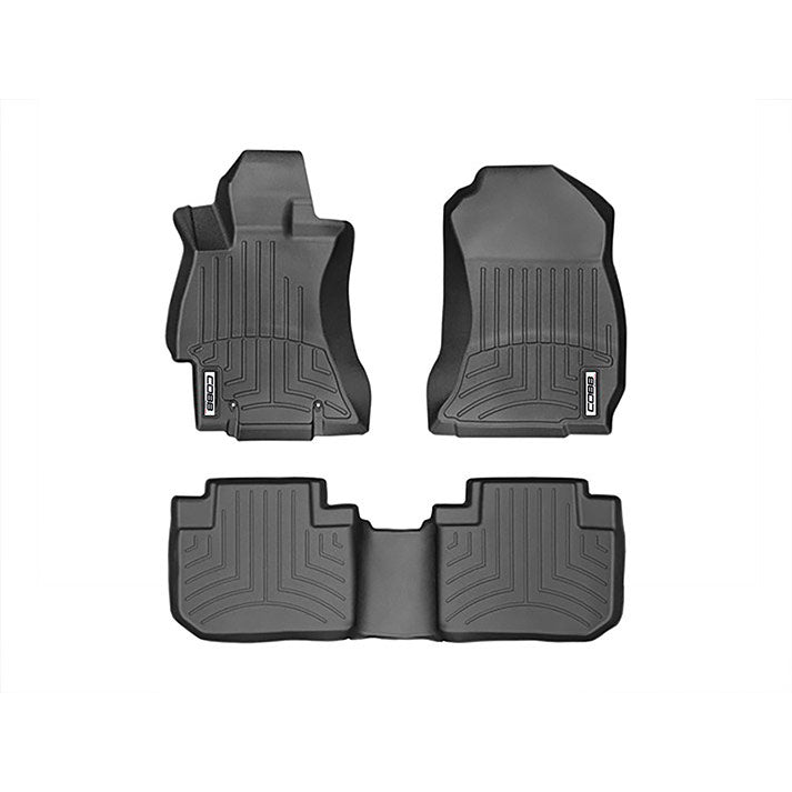 COBB Front and Rear FloorLiner by WeatherTech For 2014-18 Subaru Forester XT - Black