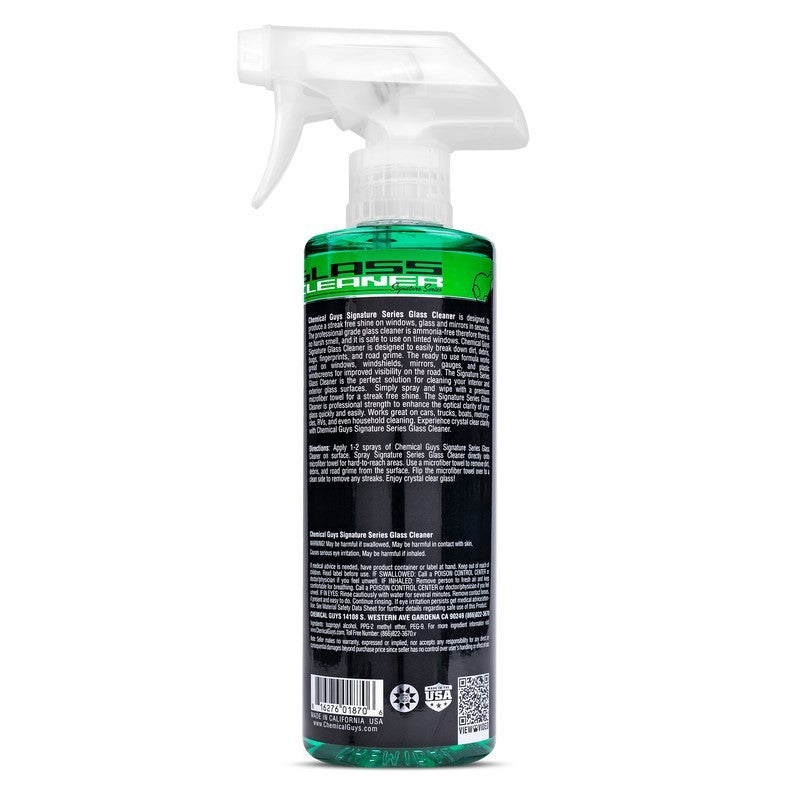 Chemical Guys Signature Series Glass Cleaner (Ammonia Free) - Information Label