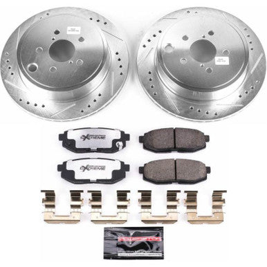 Power Stop Z26 Street Warrior Rear Brake Kit For 2013-23 Subaru BRZ, 13-16 FR-S - K5883-26