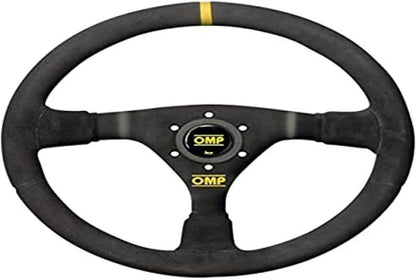 OMP WRC Mid-Depth 350mm Dished - Small Suede (Black) - OD0-1979-071 - Primary
