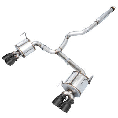 AWE Touring Edition Exhaust for 2012-21 Subaru WRX / WRX STI - Diamond Black Quad Tips (102mm) - 3015-43108