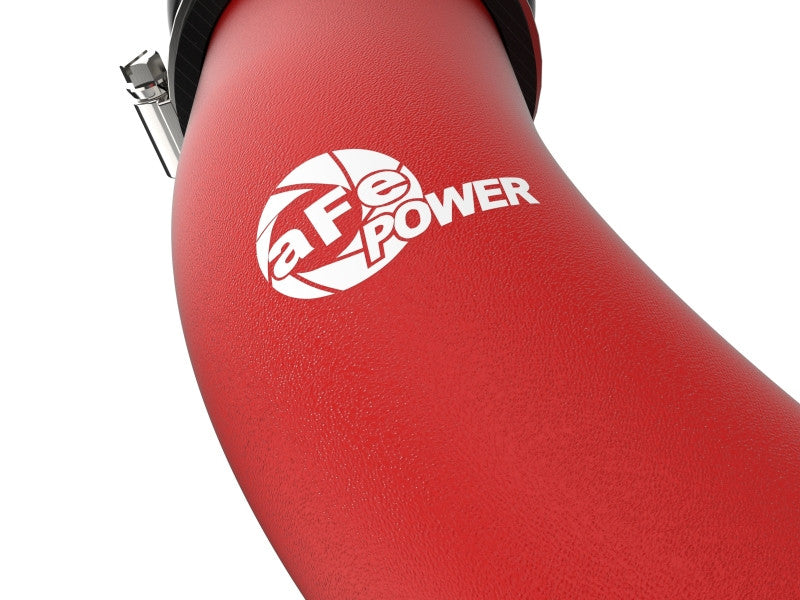 aFe BladeRunner 2-1/2 IN Aluminum Hot Charge Pipe Red 22-23 Subaru WRX - Close-up