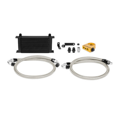 Mishimoto Thermostatic Oil Cooler Kit For 2008-14 Subaru WRX STI - Black - MMOC-STI-08TBK